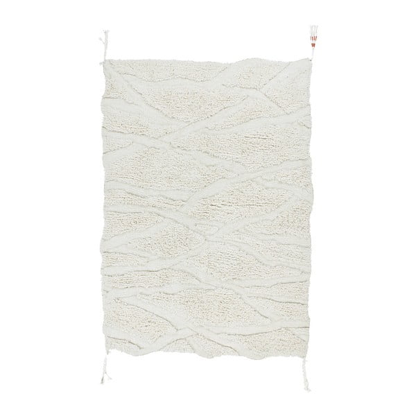 Bílý pratelný ručně tkaný vlněný koberec 170x240 cm Enkang Ivory – Lorena Canals
