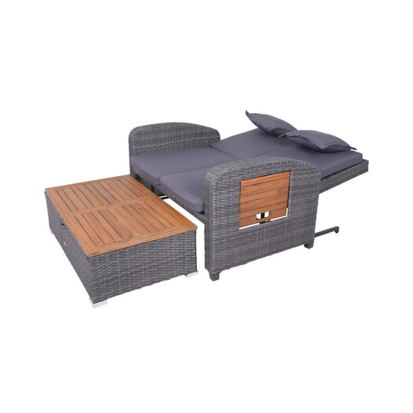 Šedá zahradní pohovka z umělého ratanu Bari – Garden Pleasure-image-2