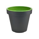 Šedo-zelený květináč Gardenico Metro Twist, ø 29,5 cm