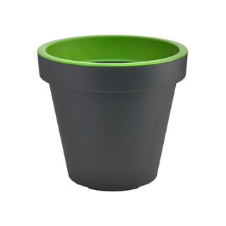 Šedo-zelený květináč Gardenico Metro Twist, ø 29,5 cm