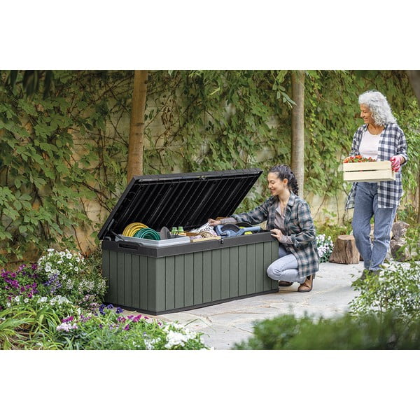 Zelený zahradní úložný box Darwin – Keter-image-1