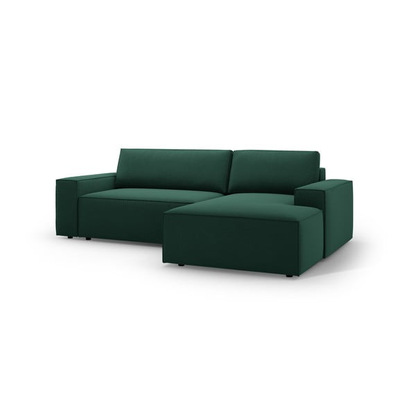 Zelená rozkládací rohová pohovka (pravý roh) Jodie – Micadoni Home-image-2