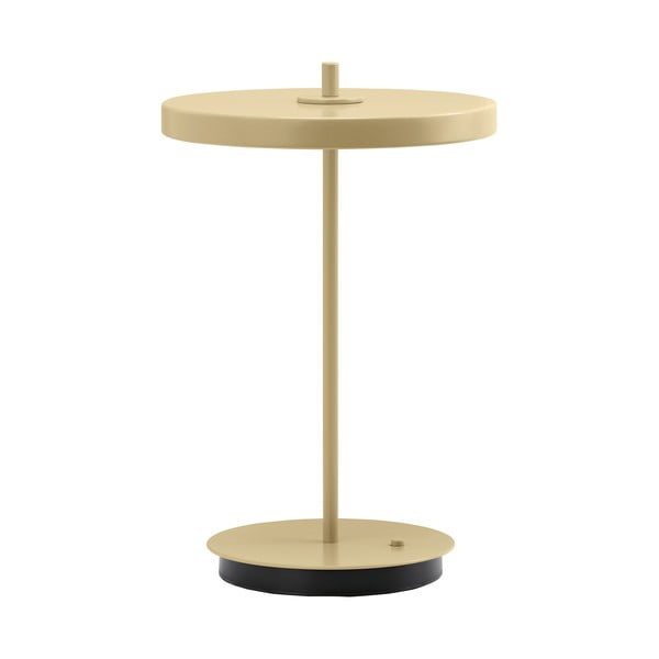 Světle žlutá kovová LED stolní lampa s kovovým stínidlem (výška 31 cm) Asteria Move – UMAGE