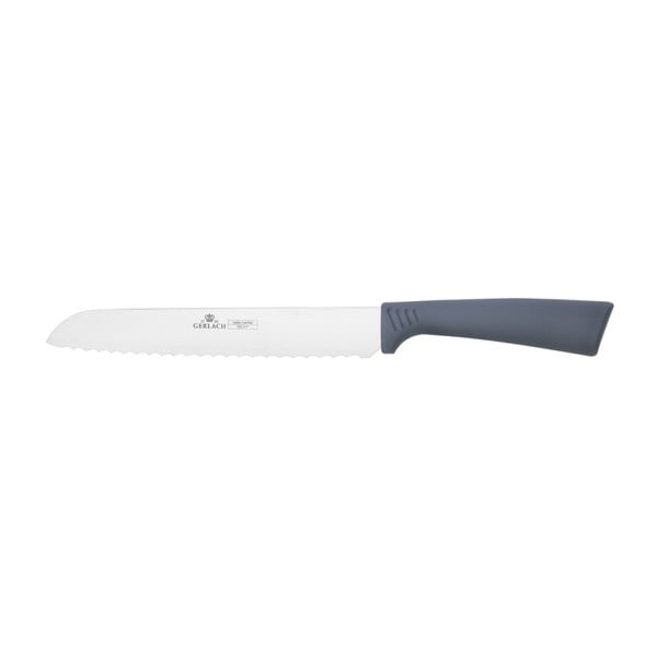 Kuchyňský nůž na pečivo s šedou rukojetí Gerlach, 20 cm