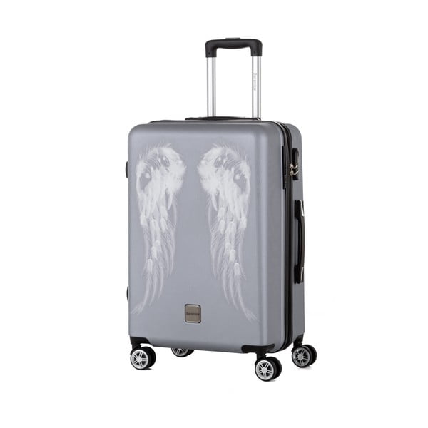 Šedý cestovní kufr Berenice Wings, 71 l