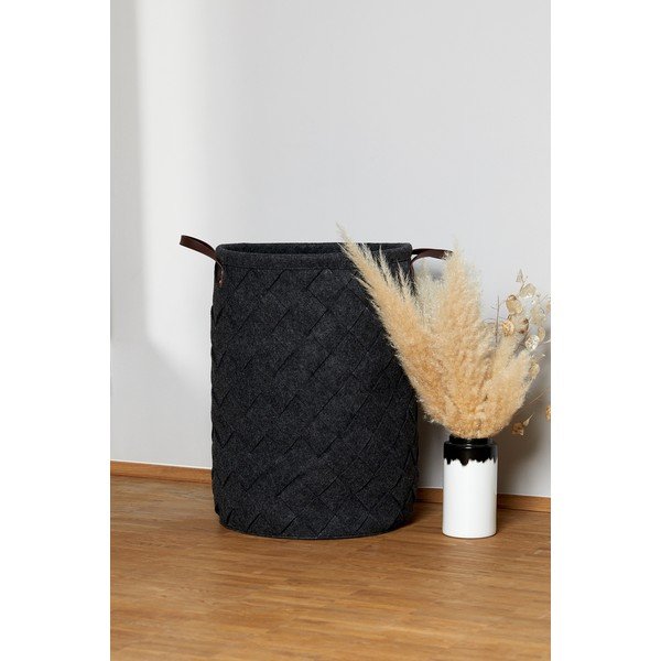 Černý koš na prádlo Wenko Trovo, objem 75 l-image-1