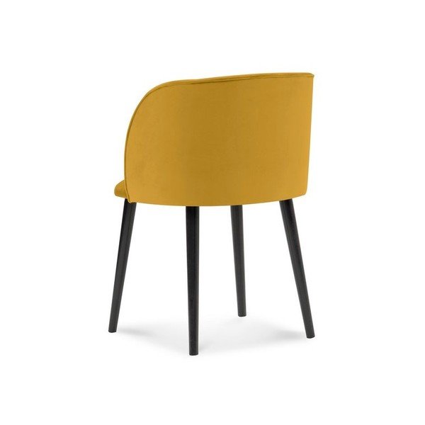 Žlutá jídelní židle se sametovým potahem Windsor & Co Sofas Aurora-image-2