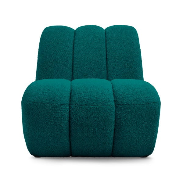 Tyrkysové křeslo z textilie bouclé Janissaire – Bobochic Paris-image-3