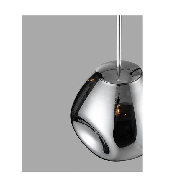 Skleněné závěsné svítidlo v leskle stříbrné barvě ø 25 cm Lava – Nova Luce-image-2