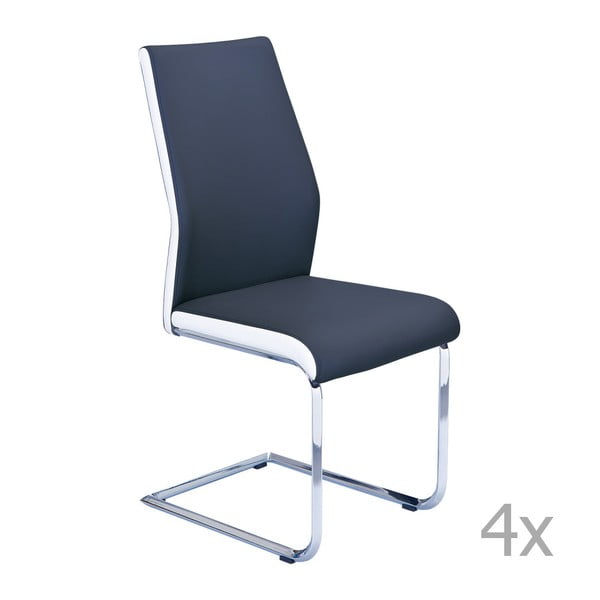 Sada 4 modrých jídelních židlí 13Casa Lisbona