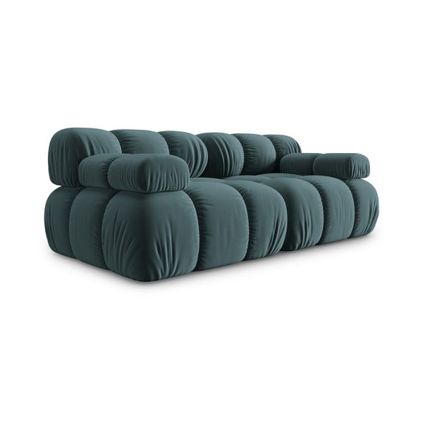 Sametová pohovka v petrolejové barvě 188 cm Bellis – Micadoni Home-image-3