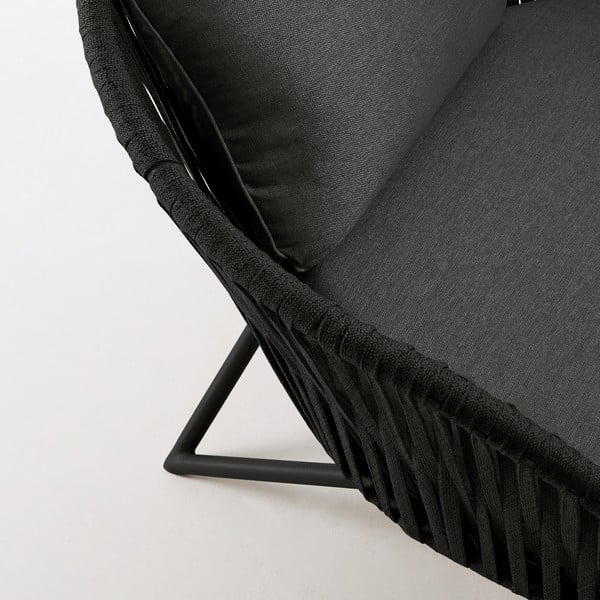 Černé zahradní křeslo Kave Home Branzie-image-1