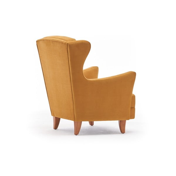 Žluté křeslo ušák Lola Brejer – Artie-image-2