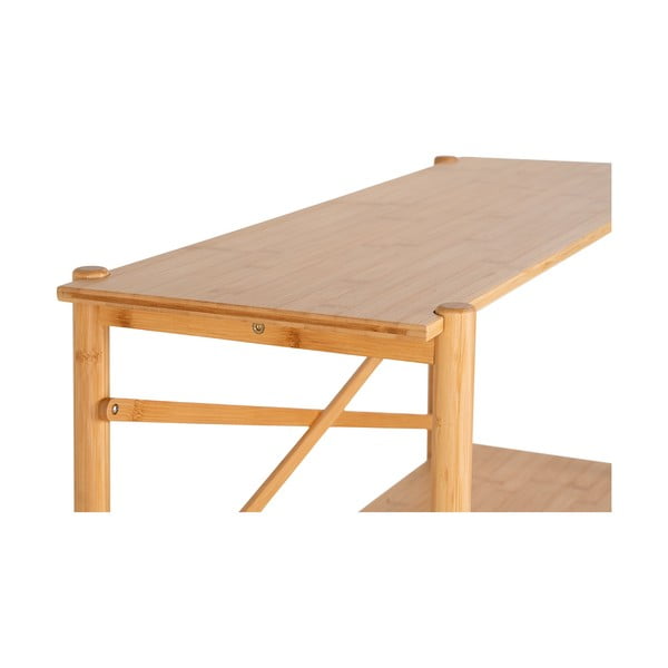 Bambusový konzolový stolek v přírodní barvě 32x83 cm Manaus – House Nordic-image-4