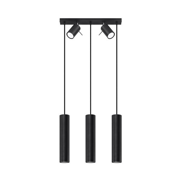 Černé závěsné svítidlo s kovovým stínidlem 45x5 cm Etna - Nice Lamps
