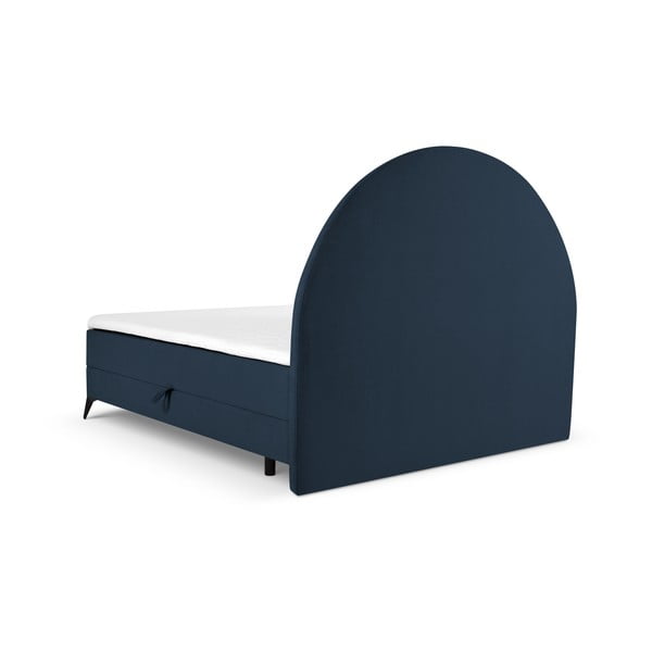 Tmavě modrá boxspring postel s úložným prostorem 160x200 cm Sunrise – Cosmopolitan Design-image-3