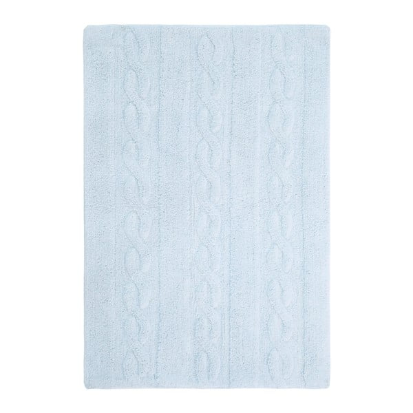 Modrý bavlněný ručně vyráběný koberec Lorena Canals Braids, 80 x 120 cm