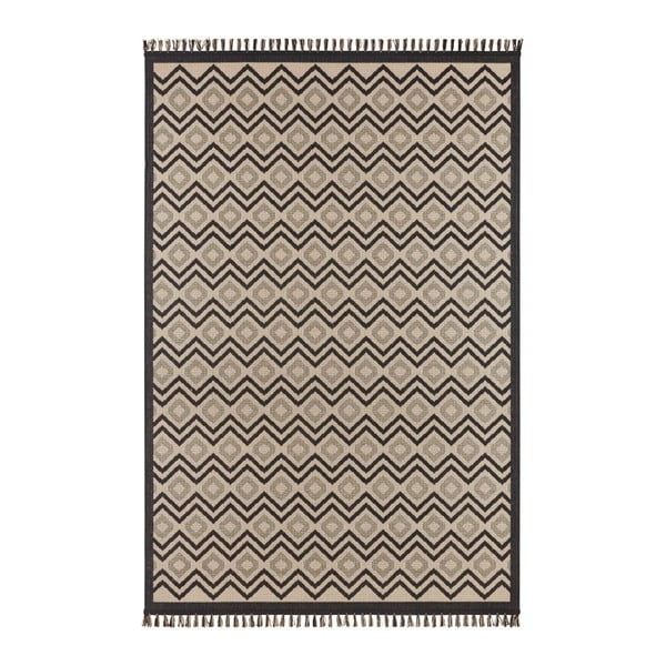 Béžovočerný koberec Hanse Home Intense Luro, 133 x 195 cm