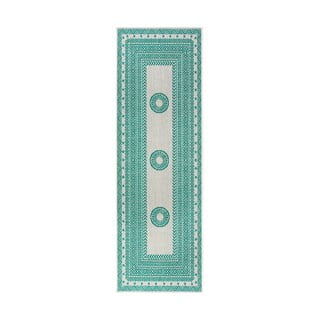Zeleno-béžový venkovní běhoun NORTHRUGS Elegant, 70 x 300 cm