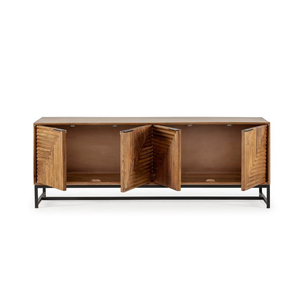 TV stolek z mangového dřeva v přírodní barvě 160x58x40 cm Nereida – MOME-image-4