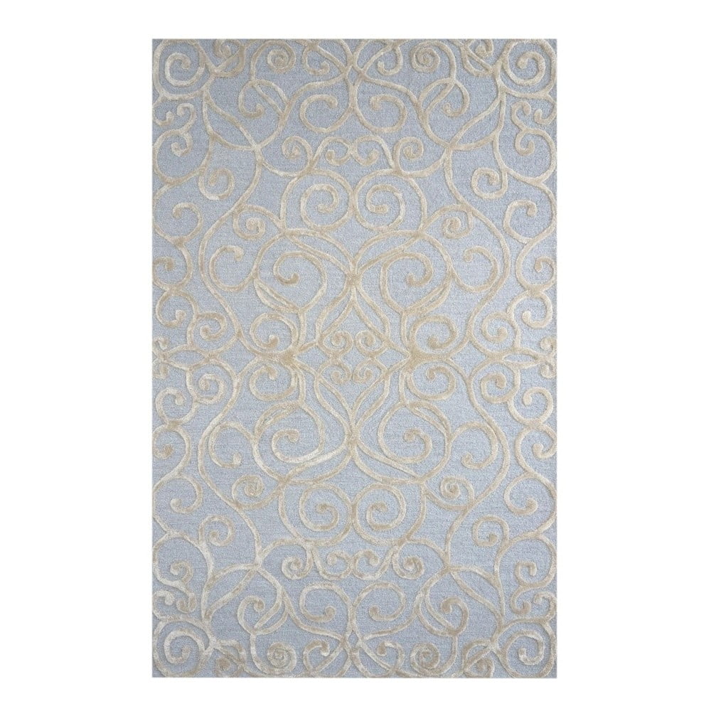 Ručně tuftovaný stříbrný koberec Monte Carlo, 183x122 cm