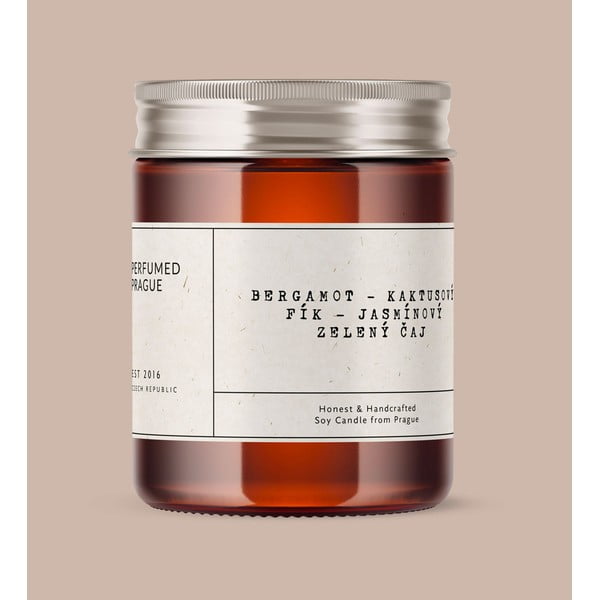 Vonná sojová svíčka doba hoření 40 h #46 Bergamot, Jasmine, Opuncia – Perfumed Prague-image-1