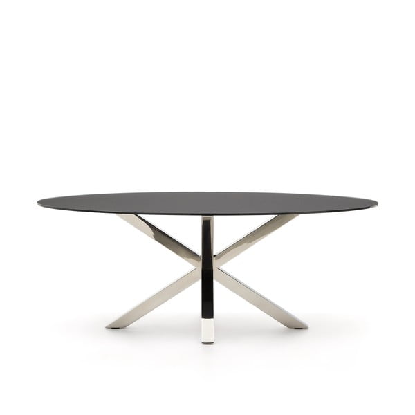 Jídelní stůl se skleněnou deskou 100x200 cm Argo – Kave Home-image-2