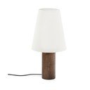 Bílá/v tmavě přírodní barvě stolní lampa s textilním stínidlem (výška 49,5 cm) Marga – Kave Home