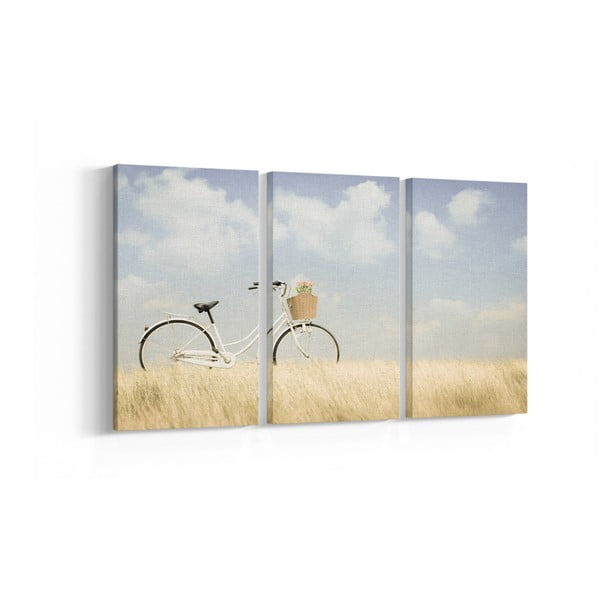 3-dílný obraz Bicycle, 30 x 60 cm