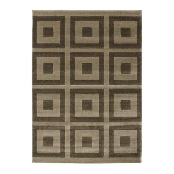Šedohnědý koberec Universal Bellini Squaro, 140 x 200 cm