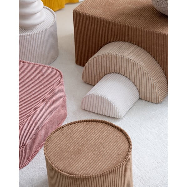 Hnědý manšestrový dětský puf – Wigiwama-image-2