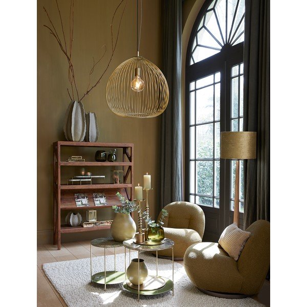 Zelené křeslo z textilie bouclé Gumaca – Light & Living-image-4