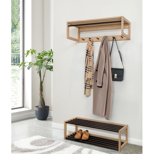 Nástěnná police z masivního dubového dřeva Woodman Slussen Puro-image-4