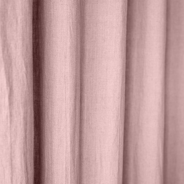 Světle růžový lněný závěs s tunýlkem Linen Tales Night Time, 275 x 140 cm-image-1