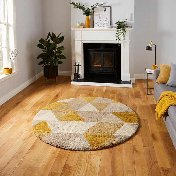 Koberec Think Rugs Royal Nomadic Light Triangle, ø 160 cm-image-1