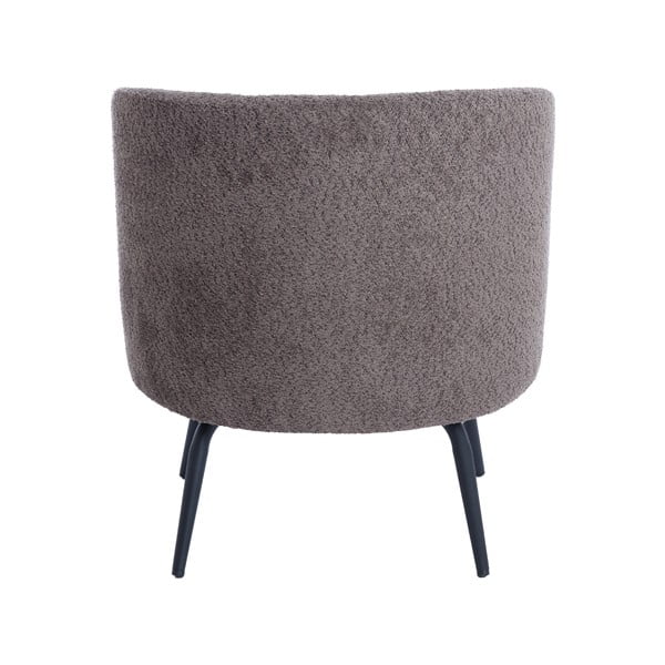 Tmavě hnědé křeslo z textilie bouclé Dieyda – Light & Living-image-4