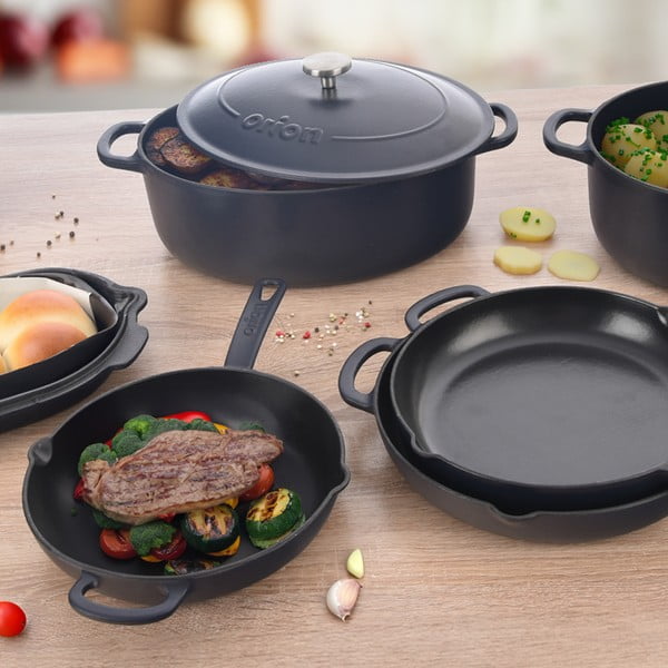 Litinová pánev ø 24 cm LITINA SMALT – Orion-image-3