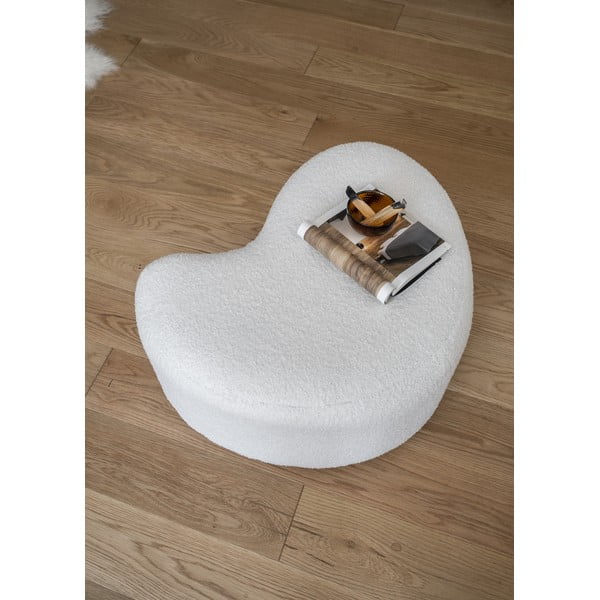 Bílý taburet z textilie bouclé Miuf – Miuform-image-3