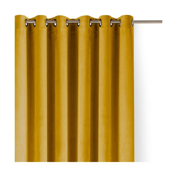 Sametový dimout závěs v hořčicové barvě 400x175 cm Velto – Filumi