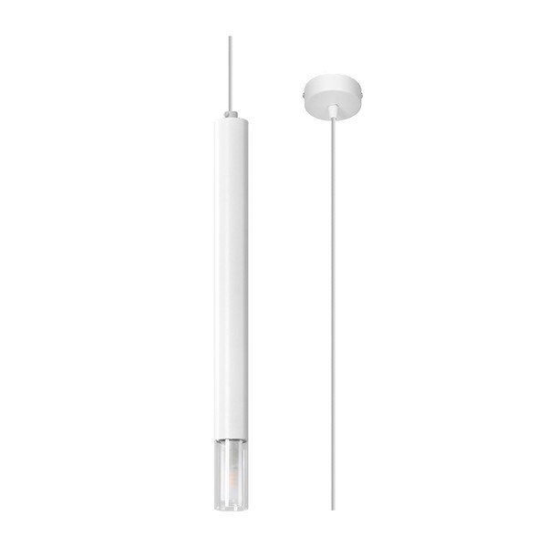 Bílé kovové závěsné svítidlo ø 8 cm Vittoria – Sollux