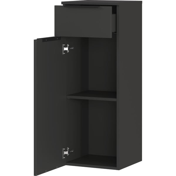 Antracitová vysoká závěsná koupelnová skříňka 36x93 cm Crandon – Germania-image-3