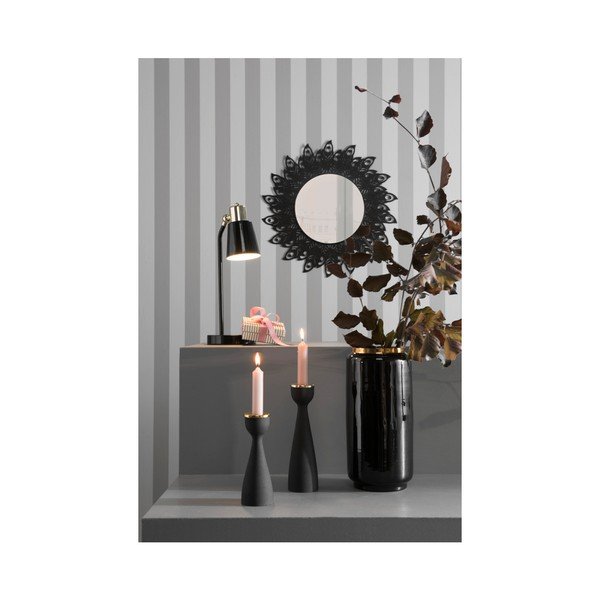 Nástěnné zrcadlo s rámem v černé barvě PT LIVING Peacock Feathers, ø 60 cm-image-1
