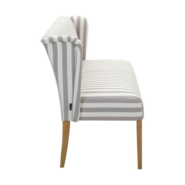 Šedo-bílá polstrovaná lavice Max Winzer Hendrick-image-3