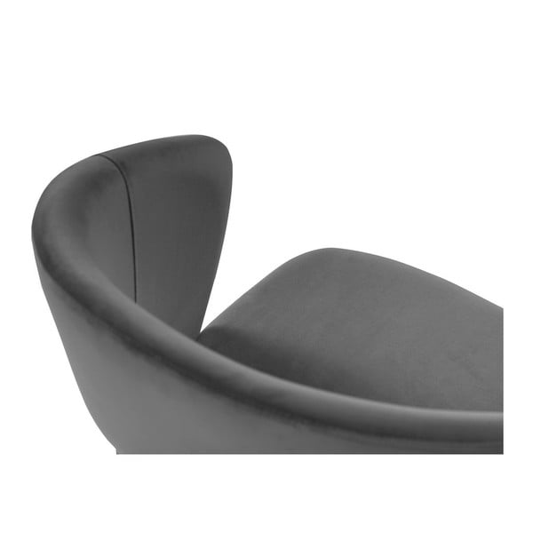 Tmavě šedé čalouněné jídelní křeslo s područkami Elpis – Windsor & Co Sofas-image-3