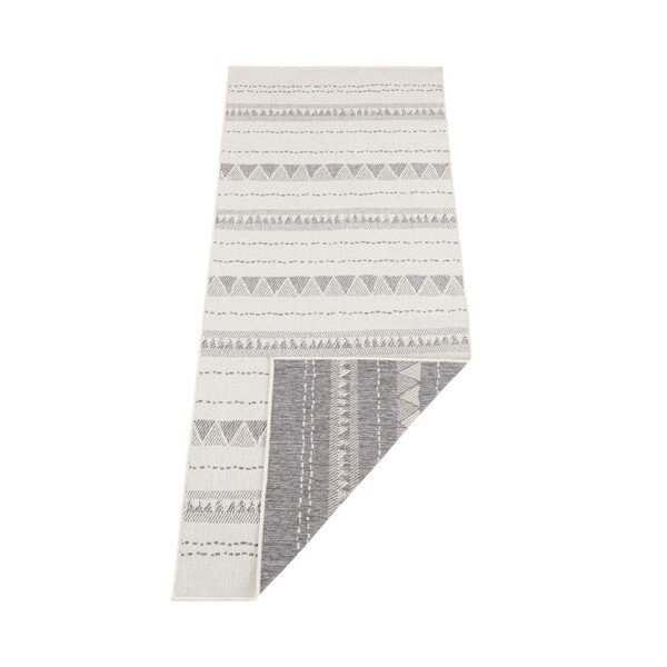 Šedo-krémový venkovní koberec NORTHRUGS Bahamas, 80 x 350 cm-image-2