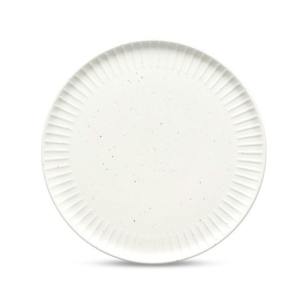Bílý dezertní  talíř ø 21 cm Ora Gloss – Salt&Pepper