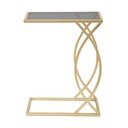 Odkládací stolek se skleněnou deskou 25.5x45.5 cm Glam – Mauro Ferretti