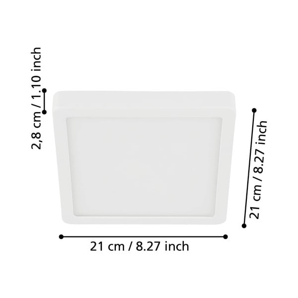 Bílé LED stropní svítidlo 21x21 cm FUEVA 5 – EGLO-image-1
