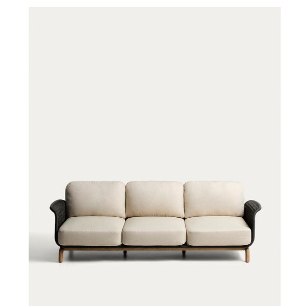 Šedá/béžová čalouněná zahradní pohovka Alipa – Kave Home-image-4
