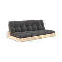 Černo-antracitová manšestrová rozkládací pohovka 196 cm Base – Karup Design